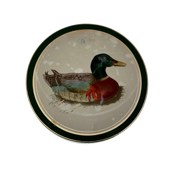 VTG OTAGIRI Japan Lacquerware Mallard Ducks Coaster Set Gibson Greeting Cards - Picture 4 of 7